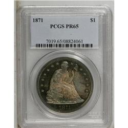 1871 S$1 PR65 PCGS. The proof mintage in 1871 was 960 