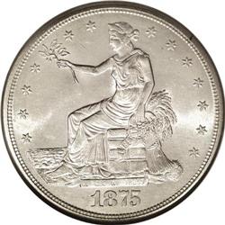 1875-S/CC T$1 MS62 NGC. FS-012.5. Type One Reverse, La 