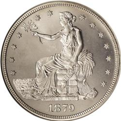 1879 T$1 PR68 Cameo NGC. The trade dollar served sever 