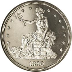 1880 T$1 PR65 Cameo NGC. A brilliant and well-struck G 
