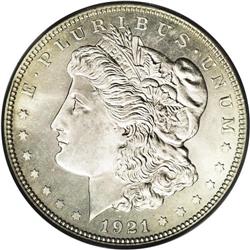 1921 S$1 Zerbe PR63 PCGS. Fully struck with shallow-mi 