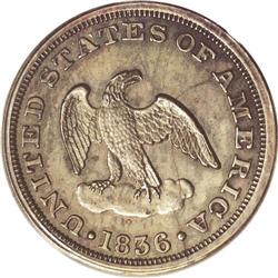 1836 P2C Two Cents, Judd-54, Pollock-57, Low R.6, PR62 