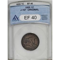1855 P1C Flying Eagle Cent, Judd-167 Original, Pollock 