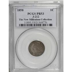 1858 P1C Indian Cent, Judd-212, Pollock-263, Snow-PT25 