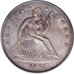 1861 P50C Half Dollar, Judd-279, Pollock-330, Low R.7, 