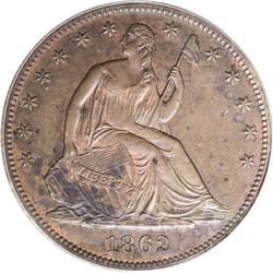 1862 50C Half Dollar, Judd-294, Pollock-352, Low R.7, 