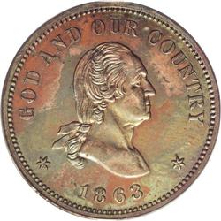 1863 2C Two Cents, Judd-305, Pollock-370, R.4, PR61 Re 