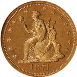 1871 10C Standard Silver Ten Cents, Judd-1081, Pollock 