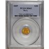Image 1 : 1849 G$1 No L MS63 PCGS. This highly appealing and sol 