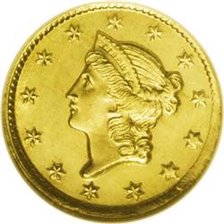 1851-C G$1 MS66 NGC. Variety 4-D. The present 1851-C g 