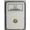 Image 3 : 1851-C G$1 MS66 NGC. Variety 4-D. The present 1851-C g 