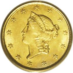 1851-O G$1 MS63 PCGS. Rich orange-gold toning is preva 