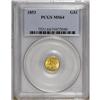 Image 1 : 1853 G$1 MS64 PCGS. A highly lustrous example, largely 