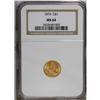 Image 1 : 1874 G$1 MS64 NGC. This delightful Type Three gold dol 