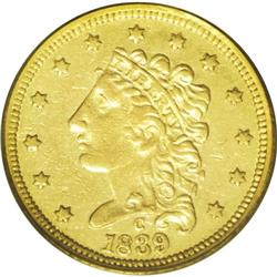 1839-C $2 1/2 VF30 PCGS. Breen-6149, McCloskey-A, Wint 