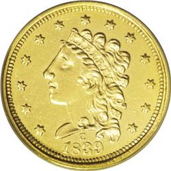 1839-C $2 1/2 --Improperly Cleaned--NCS. Unc. Details. 