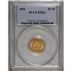 Image 1 : 1853 $2 1/2 MS63 PCGS. A solidly struck example that h 