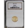 Image 1 : 1856 $2 1/2 MS62 NGC. This lovely piece gives the init 