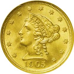 1905 $2 1/2 MS67 NGC. The popularity of type collectin 