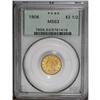 Image 1 : 1906 $2 1/2 MS63 PCGS. This intricately struck apricot 