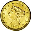 Image 1 : 1907 $2 1/2 MS65 PCGS. A lush and lustrous orange-gold 