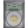 Image 1 : 1908 $2 1/2 MS63 PCGS. A lustrous yellow-orange coin, 