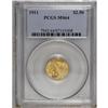 Image 1 : 1911 $2 1/2 MS64 PCGS. The yellow-gold surfaces have a 