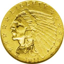 1911-D $2 1/2 AU55 NGC. Only an elusive trace of rub s 