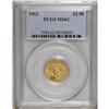 Image 1 : 1912 $2 1/2 MS62 PCGS. The wheat-gold fields display s 