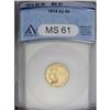 Image 1 : 1914 $2 1/2 MS61 ANACS. A nicely struck piece with no 