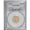 Image 1 : 1925-D $2 1/2 MS63 PCGS. A typically struck and satiny 