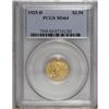 Image 1 : 1925-D $2 1/2 MS64 PCGS. A boldly impressed wheat-gold 