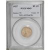 Image 1 : 1927 $2 1/2 MS63 PCGS. Rich peach and green-gold color 