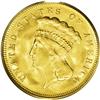 Image 1 : 1878 $3 MS64 PCGS. The appealing golden surfaces displ 