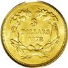 Image 2 : 1878 $3 MS64 PCGS. The appealing golden surfaces displ 