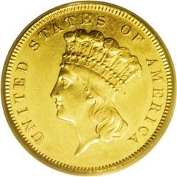 1886 $3 MS60 PCGS. There is strictly no sign of wear, 