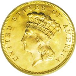 1888 $3 MS66 PCGS. This is an exceptional example of t 