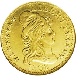 1802/1 $5 AU53 NGC. Breen-6440, BD-7, R.5. Eight diffe 