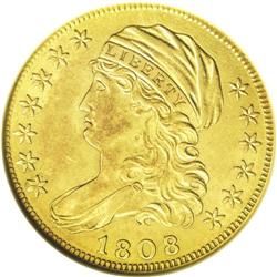 1808/7 $5 --Cleaned--ANACS. AU55 Details. Close Date, B 