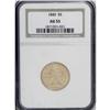 Image 1 : 1840 $5 Narrow Mill AU55 NGC. This appealing yellow-or 