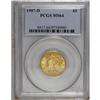 Image 1 : 1907-D $5 MS64 PCGS. The yellow-orange surfaces have p 