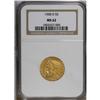 Image 1 : 1908-D $5 MS62 NGC. The obverse of this satiny honey-g 