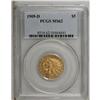 Image 1 : 1909-D $5 MS62 PCGS. Well struck with satiny yellow-go 