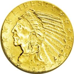 1912 $5 MS63 NGC. Light tinges of green are seen on th 