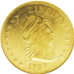 1797 $10 Large Eagle MS62 NGC. Breen-6834, BD-4, Taras 