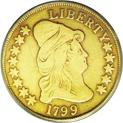 1799 $10 Large Stars Obverse Fine 15 PCGS. 