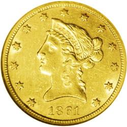 1861-S $10 AU58 NGC. It is important to emphasize that 