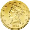 Image 1 : 1865-S $10 AU53 NGC. Perfect Date. So far, no 1865-S p 