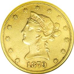 1879-CC $10 VF35 NGC. Variety 1-A. The ''79-CC has the 
