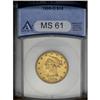 Image 1 : 1899-O $10 MS61 ANACS. A well struck and lustrous hone 